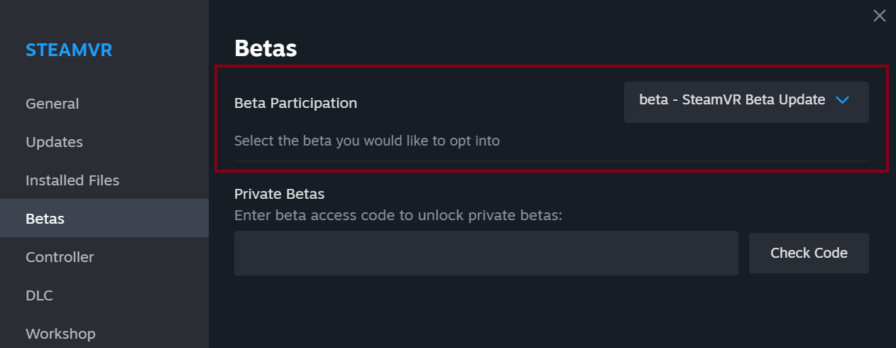 SteamVR Beta