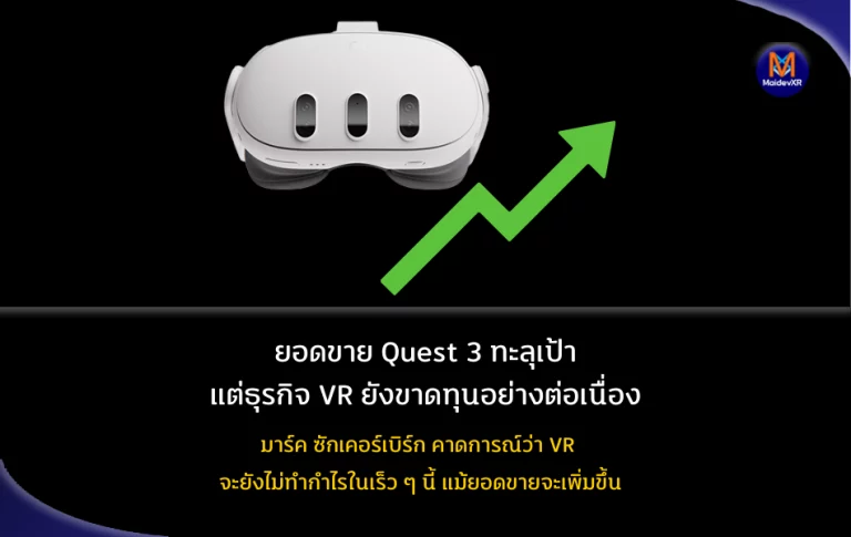 ยอดขาย Quest 3 ทะลุเป้า แต่ธุรกิจ VR ยังขาดทุนอย่างต่อเนื่อง