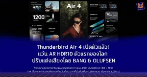 Thunderbird Air 4 เปิดตัวแล้ว! แว่น AR HDR10 ตัวแรกของโลก ปรับแต่งเสียงโดย BANG & OLUFSEN