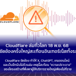 Cloudflare ล่มทั่วโลก 18 พฤศจิกายน พ.ศ. 2568 เหตุขัดข้องครั้งใหญ่สะเทือนอินเทอร์เน็ตทั้งระบบ