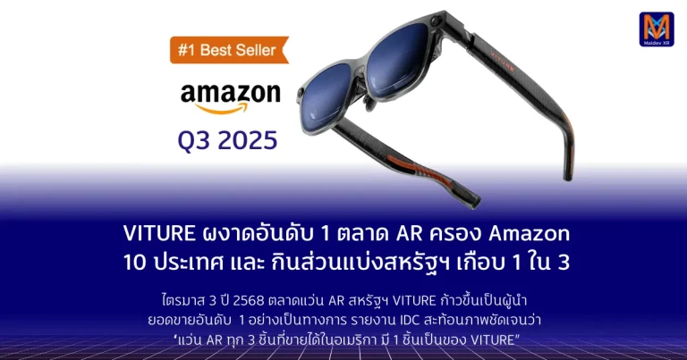 VITURE ผงาดเบอร์หนึ่งตลาด AR สหรัฐฯ ไตรมาส 3 ปี พ.ศ. 2568